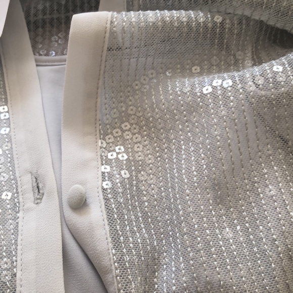 WHBM Gorgeous delicate sequin see through top with shell - Picture 9 of 10